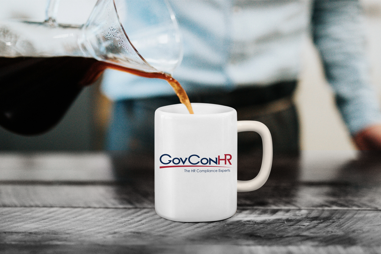 GovConHR logo on coffee mug