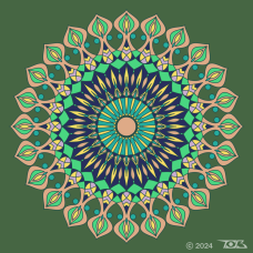 Mandala Coloring Sheet - Petals