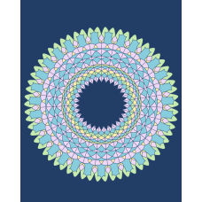 Mandala Coloring Sheet - 31 Spokes