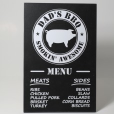 Wall Sign: Dad's BBQ Menu