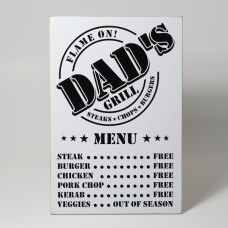 Wall Sign: Dad's Grill Menu