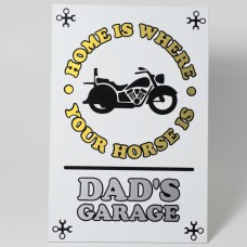 Wall Sign: Dad's Garage (Motorcycle)